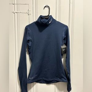 NWT Navy Nike turtleneck base layer shirt